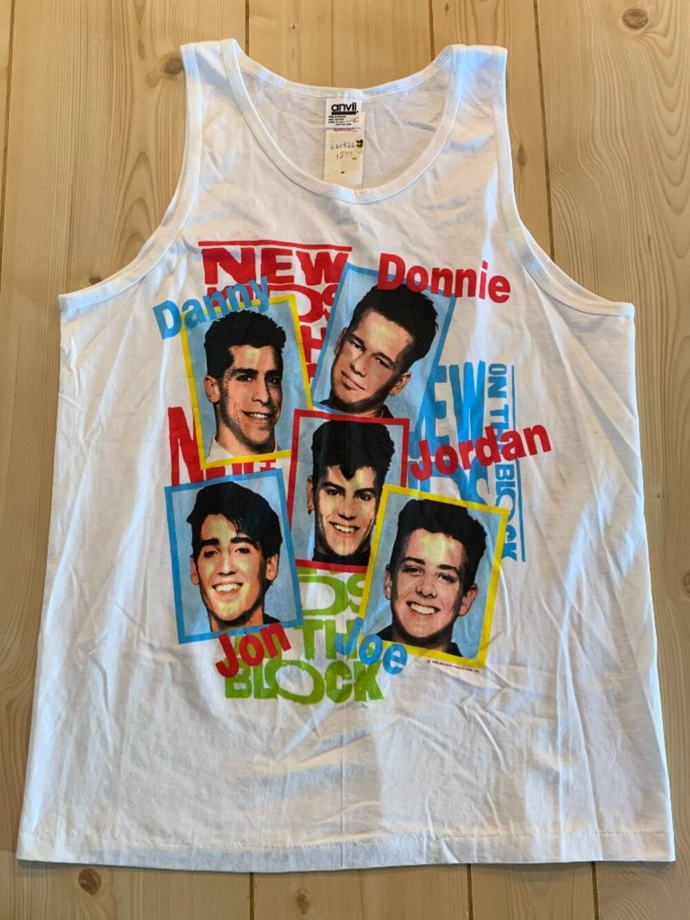 Vintage 90s New Kids on the Block NWT Music Band Spencer Tag Tank Top Shirt L